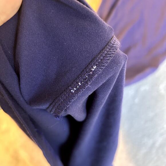 Eileen Fisher Women’s Navy Blue Shift Dress PP Petite Minimalist Sleeveless - Picture 8 of 9